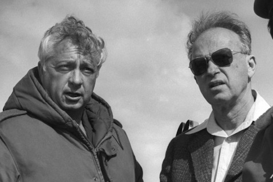 Generals-turned-prime ministers Ariel Sharon (Left) and Yitzhak Rabin. (Photo: GPO)