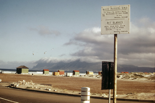 Apartheid in the Republic of South Africa. A beach for Whites only near the integrated fishing village of Kalk Bay, not far from Capetown. January 1, 1970. (UN Photo/KM)