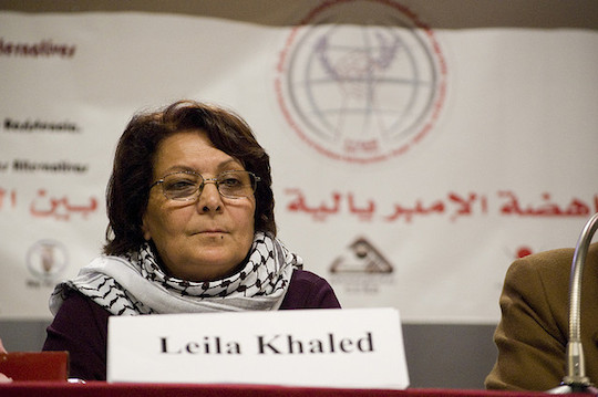 Leila Khaled in Beirut, January 18, 2009. (Photo by Sebastian Baryli/CC by 2.0)