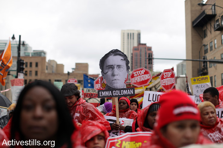 A May Day March Against Deportations take off from Haymarket memorial on International Worker's Day in Chicago, IL on May 1, 2014.