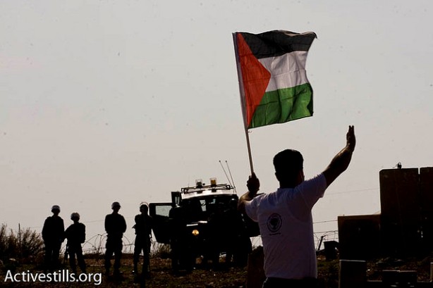 Recent protest in Bil'in. Photo by Activestills.org