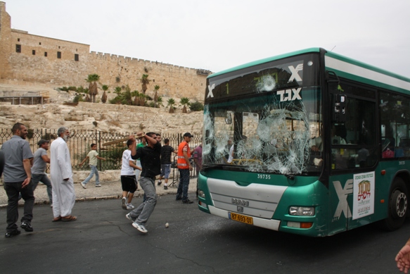 Palestinians Riot Near the Old City of Jerusalem. Photo by Joseph Dana
