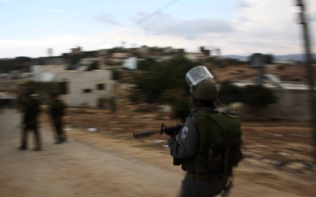 Israeli Soldiers Invade Nabi Saleh in Order to Crush the Demonstration. Photo: Joseph Dana 