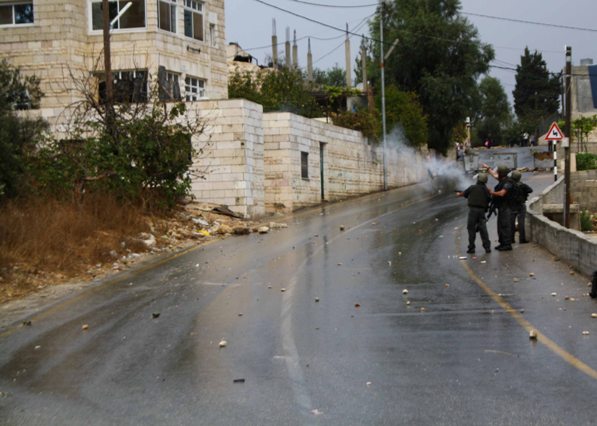 Israeli Soldiers Invade Nabi Saleh in Order to Crush the Demonstration. Photo: Joseph Dana 