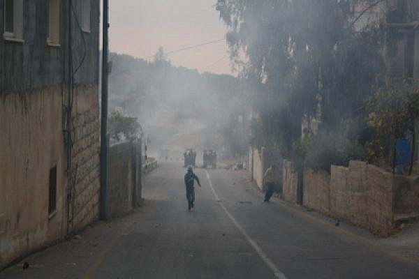 The West Bank Village of Nabi Saleh Covered in Tear Gas on International Human Rights. Photo: Joseph Dana