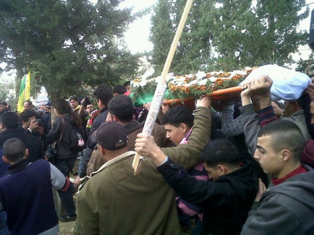IMAGES: funeral of Bil'in protester Jawaher abu Rahmah
