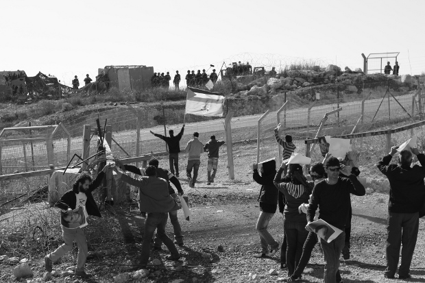 The Demonstration Before Tear Gas. Photo: Joseph Dana/popularstruggle.org