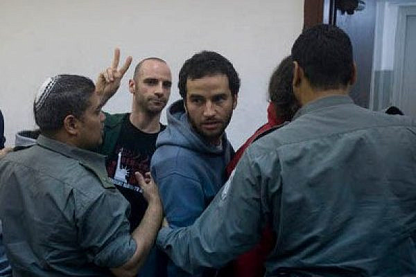 One of the 11 Activists in a Tel Aviv Courtroom last Sunday. Photo: Oren Ziv/activestills.org