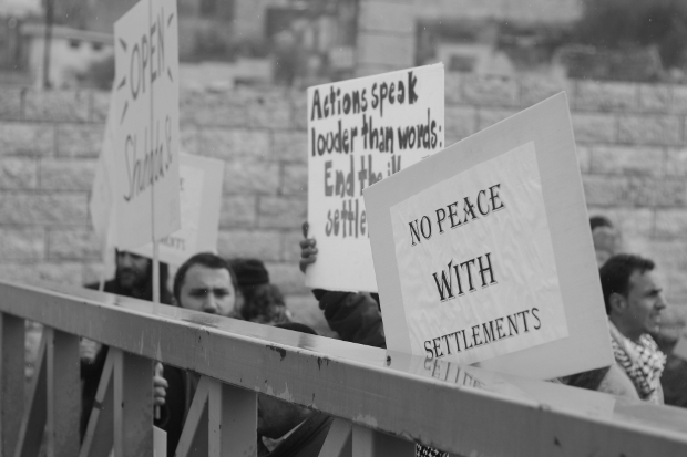 Demonstration to "Open Shuhada Street" 11.02.11 Photo: Joseph Dana/ Popularstruggle.org