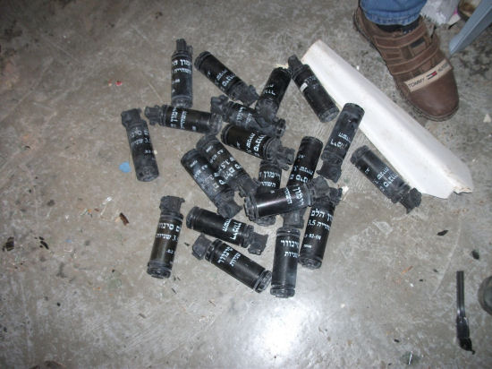 Stun grenades thrown at a Palestinian house in Awarta (Photo: ISM)