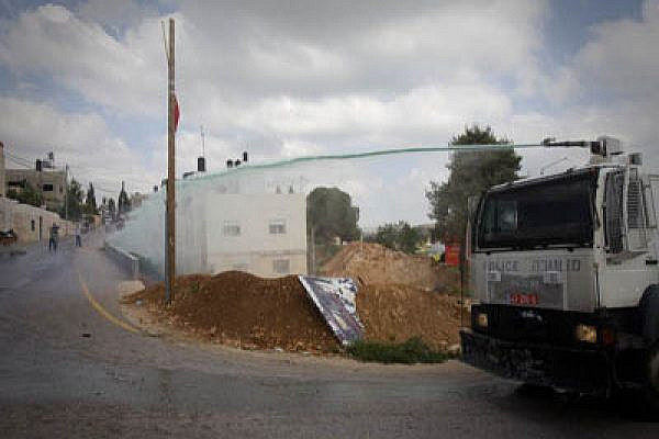 The Skunk in action in Nabi Saleh Photo: Oren Ziv/activestills.org