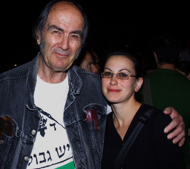 Gideon Spiro and daughter, Jerusalem, April 2010 (Photo: Yossi Gurvitz)