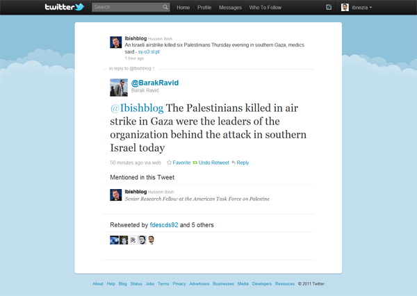 Screenshot of Barak Ravid's twitter feed