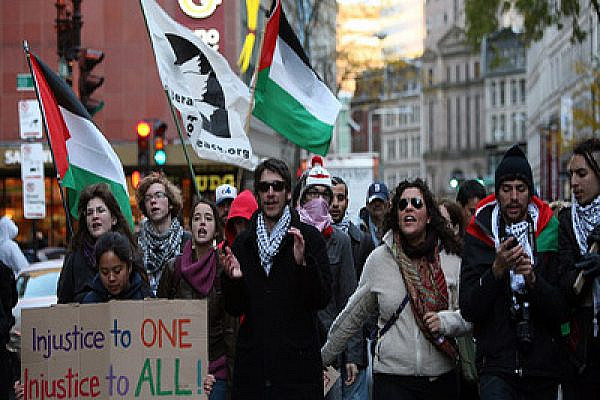 Occupy Bostonians in solidarity with Palestine. Photo by Activstills.org