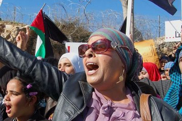 Protesters demonstrate against Israel's plans to relocate tens of thousands of Bedouin (photo: Jillian Kestler-D'Amours)