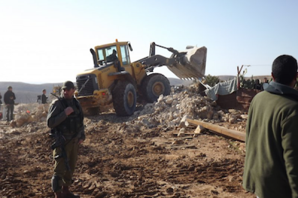 Demolition in Umm el Kheir Jan 2012 (photo: Operation Dove)