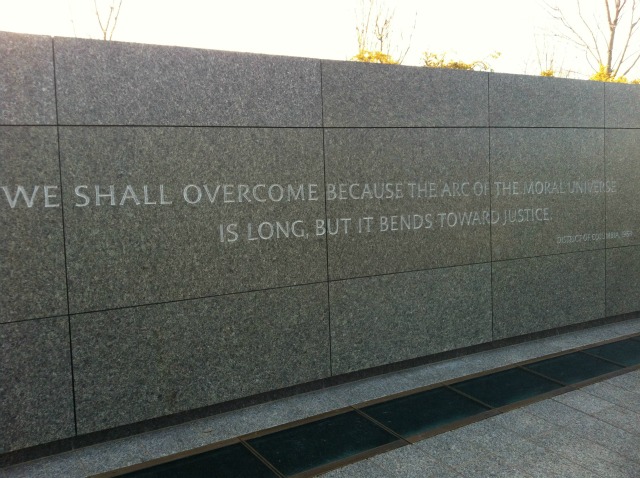 MLK: "We shall overcome because the arc of the moral universe is long, but it bends toward justice." (photo: Roee Ruttenberg)