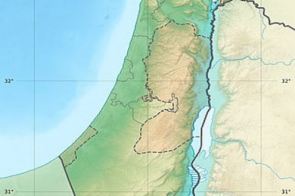 Map of Israel/Palestine (photo: Eric Gaba/wikimedia)