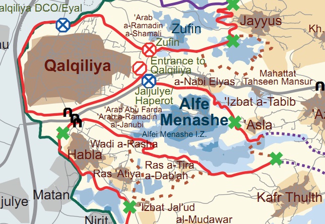The Alfe Menashe enclave (Map: B'Tselem)