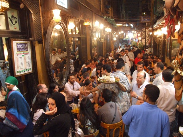 The famous Al-Fishawy in Cairo - not too far away from here (Haggai Matar)