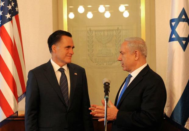 Prime Minister Benjamin Netanyahu and Republican nominee Mitt Romney, July 29 2012 (photo: Avi Ochayon/GPO)