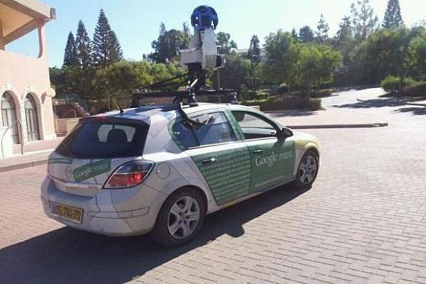 Google Street View car in the Settlement of Elkana, The West Bank