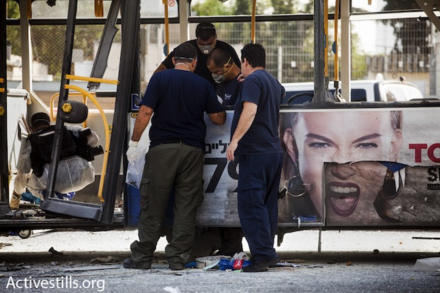 Photos: Bus bombing in central Tel Aviv; at least 17 wounded 