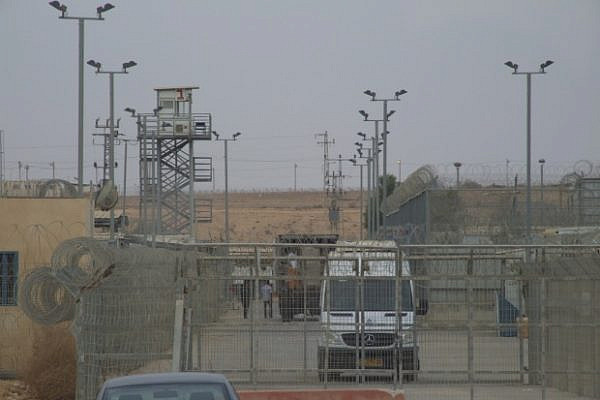 the gate to saharonim prison (photo: noam sheizaf)