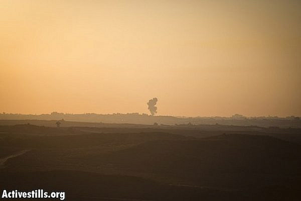 Smoke is seem from the Gaza strip, after the Israeli air force attacked the area near the Israeli border, November 15, 2012.