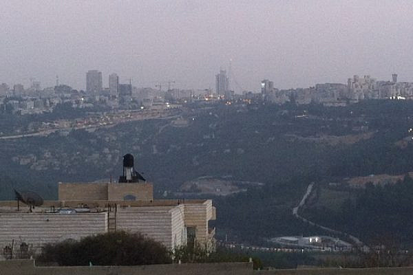 A view of Jerusalem from the village of Beit Iksa. (photo: Yuval Ben-Ami)