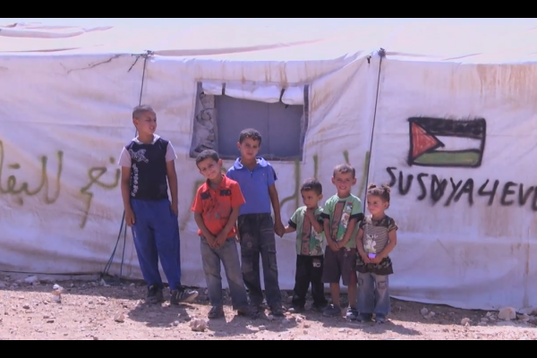 Children from the village Susya, in the South Hebron Hills. (screenshot: YouTube)