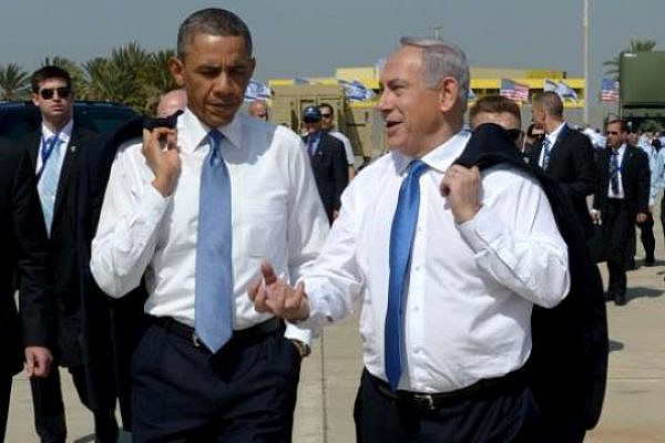 President Obama and Prime Minister Binyamin Netanyahu at Ben-Gurion airport (photo: Avi Ochayon / Government Press Office)
