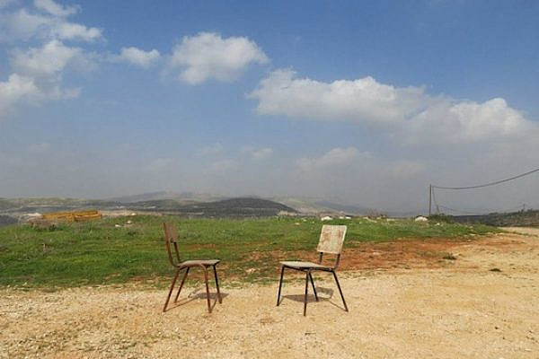A view from the top of the Seter HaMadrega outpost, just west of the Kfar Tapuach settlement in the West Bank. (photo: Yuval Ben-Ami)