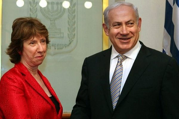 Catherine Ashton and Israeli Prime Minister Benjamin Netanyahu.  (European Union / CC BY-NC-ND 2.0)