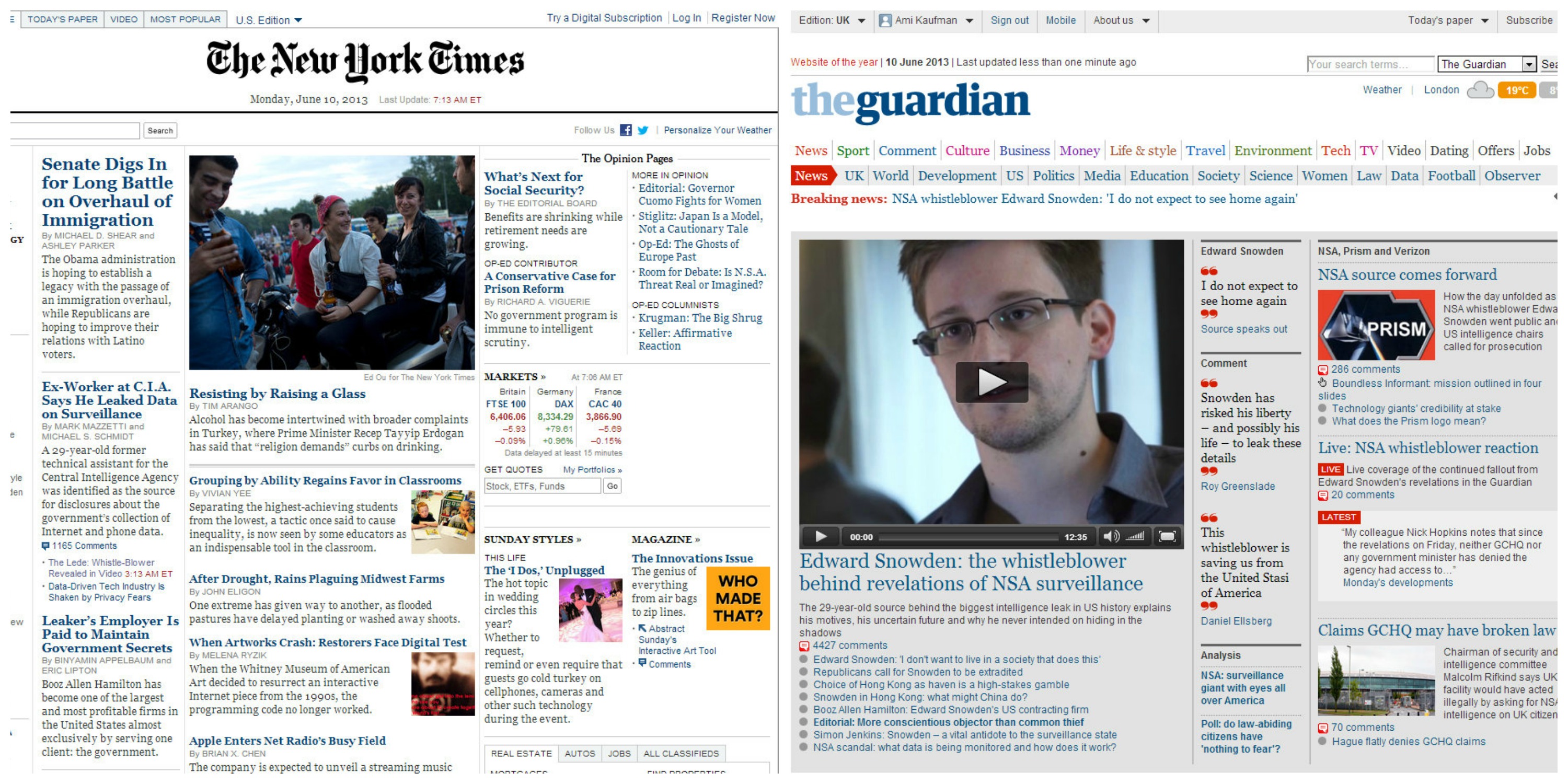 Did Edward Snowden hurt the New York Times’ feelings?