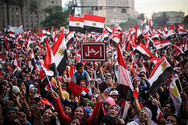 Egyptian women demonstrating in Cairo, July 1 (credit: Mosa'ab Elshamy)