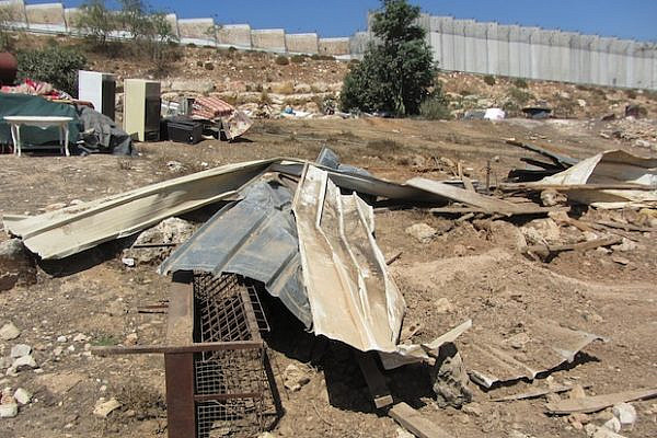 Residential structures in Tal ‘Adasa after demolition