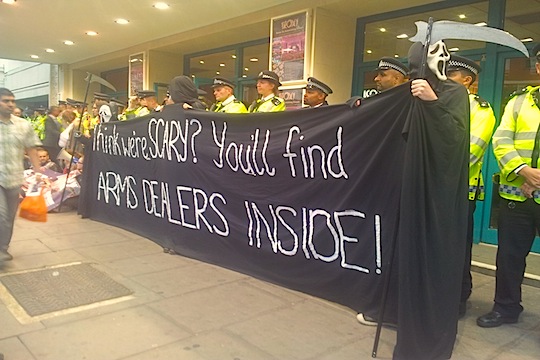 Occupy DSEI: London activists protest international arms fair 