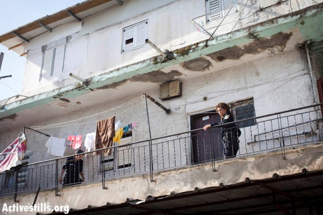 The Hatikva house attacked and undamaged by Gadban (Oren Ziv / Activestills)