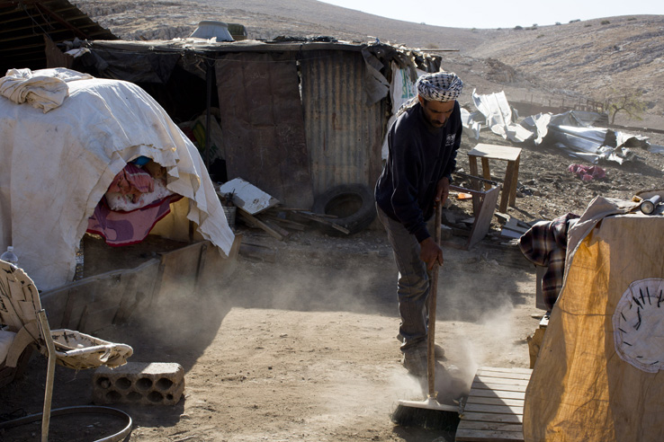 PHOTOS: A week in the demolished West Bank village of Khirbet Al-Makhoul