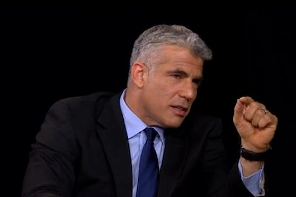 Yair Lapid on the Charlie Rose Show (Screenshot)