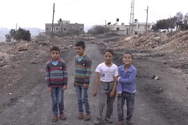 Four children, aged 5 to 9, who were detained by the IDF in Qaddum (Photo: SocialTV screenshot)