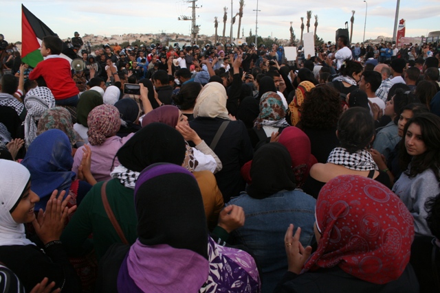 Women protesting against the Prawer Plan, Hura Day of Rage, 30.11.13 (Haggai Matar)