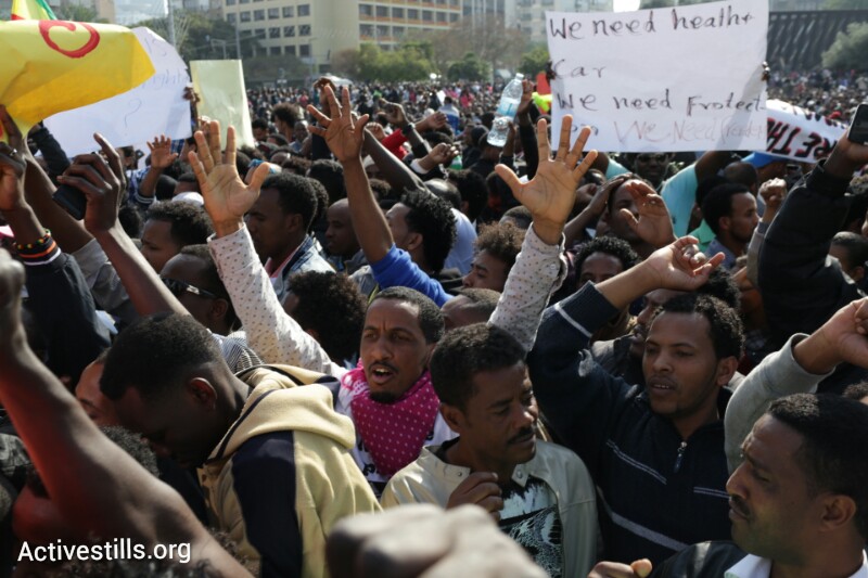 African asylum seekers strike to demand rights, hold unprecedented rally in Tel Aviv