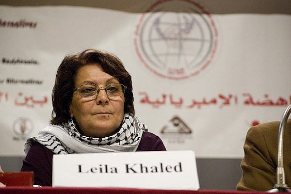 Leila Khaled in Beirut, January 18, 2009. (Photo by Sebastian Baryli/CC by 2.0)