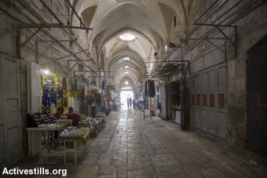 The Old City of Jerusalem, September 26, 2014. (Photo by Faiz Abu Rmeleh/Activestills.org)