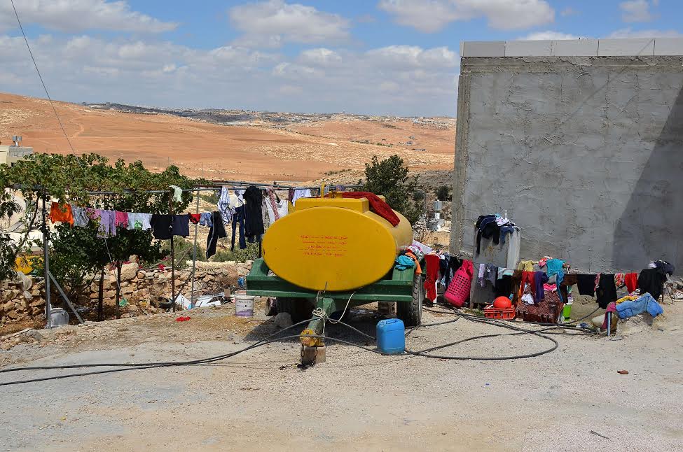 Water tanker in the village of At Tuwani, South Hebron Hills. (photo: Cinzia Di Napoli)