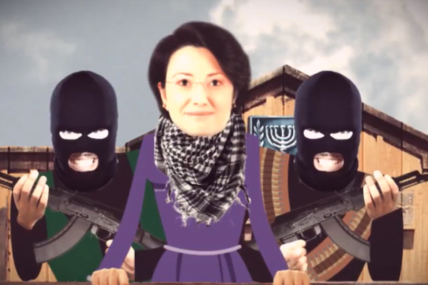 Screenshot from Danny Danon's anti-Zoabi campaign video.