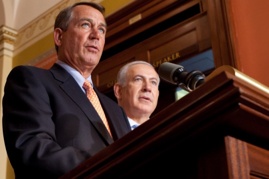 Speaker Boehner holds a press conference with Israeli Prime Minister Binyamin Netanyahu and Congressional leaders following his address to a joint meeting of Congress. May 24, 2011. (Speaker Boehner / CC-BY NY 2.0)