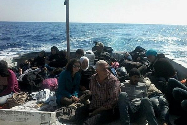 Palestinian refugees from Syria fleeing the horrors of war on a boat originally headed to Italy.